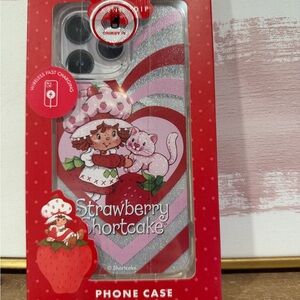 Strawberry Shortcake Glitter Phone Case - Red and Pink
